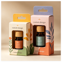 Boîte de présentation pliable personnalisée en gros, emballage de luxe en papier avec fenêtre pour huiles essentielles d'aromathérapie, emballage pour petites entreprises
