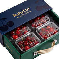 Atractiva Caja de Cartón Transparente para Proteger Cerezas, Realza la Presentación en Ocasiones Especiales, Empaque Elegante para Cerezas