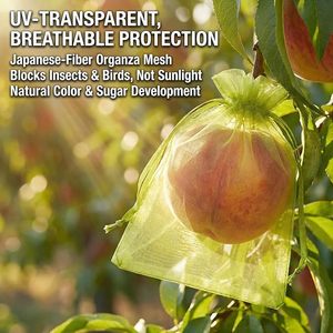 Multi-Size Fruit Protection Bags, 100PCS Organza Garden Mesh Bags, Reusable Fiber Fruit Tree Bags for Orchard & Balcony - Product Image 3