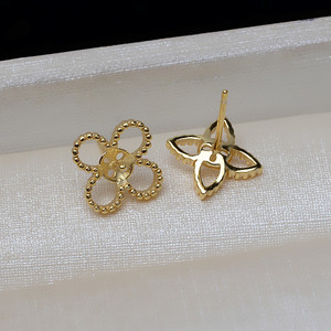 Pendientes de Plata S925 Hechos a Mano Wenchi con Perla de 5 Garras - Accesorios de Joyería DIY Modelo Semiterminado 16364 China - Product Image 4