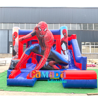 Château gonflable commercial à thème araignée, modèle Spider Hero, en PVC 0,55 mm, pour fêtes