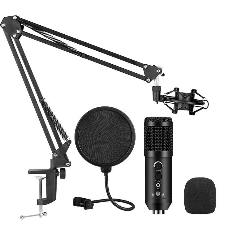 Kinscoter גבוהה רגישות F500 מקצועי סט פודקאסט הקלטת אולפן electret מיקרופון הקבל מחשב על חי