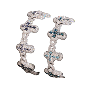 New Design VVS1 Moissanite Bracelets Unisex Pass Diamond Test <b>Cross</b> <b>Chain</b> 925 Silver Rhodium Plated Hip Hop Zuanfa GRA Gift Box - Product Image 1