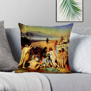 Célèbre peinture série 45X45 lin salon canapé Art lin taie d'oreiller - Product Image 4