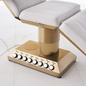 Cama de belleza eléctrica ajustable con 4 motores, altura ajustable, respaldo reclinable, para tratamientos faciales, masajes y extensiones de pestañas, para salón, spa o clínica. - Product Image 4