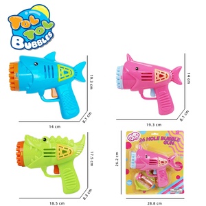 Toltolbubbles bán buôn unisex ngoài trời trẻ em Đồ chơi tự động điện 28 lỗ ánh sáng lên bong bóng nhựa súng thổi bong bóng liên tục - Product Image 4