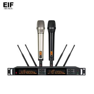 Microfono Wireless Professionale EIF MY2900 UHF a Doppio Canale con Connettore XLR, Portata 200M, Controllo Volume, Suono Eccellente - Product Image 2