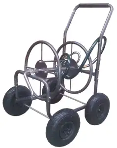 4 колеса портативный садовый шланг на катушке электронной ручной тележки корзина для хранения устойчивая к ржавчине Heavy Duty водяной шланг держатель
