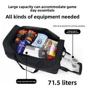<span class=keywords><strong>Maleta</strong></span> <span class=keywords><strong>de</strong></span> Viaje con Ruedas para Entrenamiento <span class=keywords><strong>de</strong></span> Fútbol, Bolsa <span class=keywords><strong>de</strong></span> Almacenamiento, <span class=keywords><strong>Maleta</strong></span> Impermeable con Asa Telescópica y Ruedas - Product Image 5