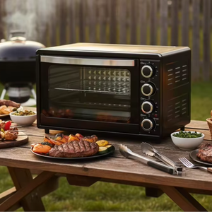 <span class=keywords><strong>Four</strong></span> miniature intelligent avec conception à double couche, <span class=keywords><strong>four</strong></span> électrique multifonctionnel de 32 L pour pizza, biscuits et croissants français - Product Image 1