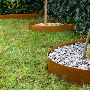 Bordures de jardin en acier corten pour patios, bordures de pelouse, bordures spécifiques au gazon, aménagement paysager - Product Image 5