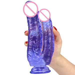 Dildo double extrémité en silicone, pénis réaliste à double tête, stimulateur du point G, jouets sexuels pour adultes pour hommes, femmes, lesbiennes, gays - Product Image 4