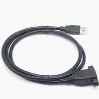 USB 3.0 AM ke Panel dudukan BF dengan kunci sekrup kabel Transfer Data Printer