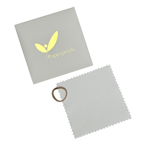 Personalized Custom Embossed Logo Soft Microfiber Suede Cleaning Polish Jewelry Cloth with <b>Envelope</b> - Product Image 1
