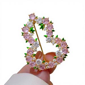 Superbes Boucles d'oreilles et Broches Élégantes pour Femme en Alliage de Zircon Creux en Forme de Gourde de <span class=keywords><strong>Jardin</strong></span>, Style Français Haut de Gamme - Product Image 1