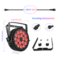 Yi'king — lumière LED DMX 200W 18x10W 4 en 1 RGBW avec mélange infini et effet arc-en-ciel