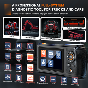 Ancel HD431 <span class=keywords><strong>Scanner</strong></span> pour camions poids lourds avec réglage de la vitesse/du ralenti et régénération du filtre à particules (DPF) pour Volvo (UD) et International - Product Image 2