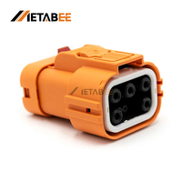 Connecteur EV blindé 5 broches haute tension à boucle de verrouillage 40A 800V CC avec codage A et logique sécurisée pour OBC PDU, câble 6.0mm²