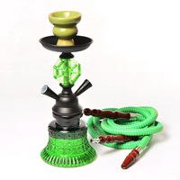 Chicha Narguilé Portable en Métal à Double Tuyau, Petite Taille, Couleurs Assorties, Vente en Gros à Prix Abordable