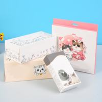 Boîtes rigides personnalisées pour cadeaux promotionnels publicitaires de dessins animés, avec gaufrage et impression sur papier recyclable