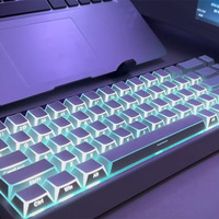 Reflected Light with sharp Angles, Translucent Original PBT Keycaps for Custom Mechanical Magnetic Switch Keyboards