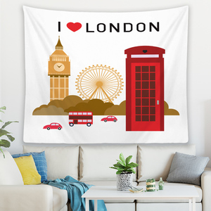 <span class=keywords><strong>Tapisserie</strong></span> décorative de mur de style britannique de Londres à la maison décorative <span class=keywords><strong>vintage</strong></span> - Product Image 6