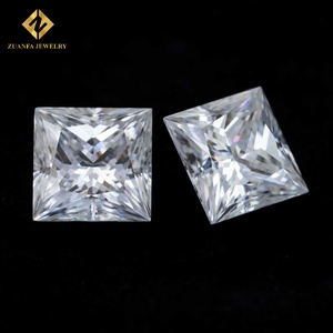 Moissanite DVVS, diamant de 1 à 4 carats, couleur blanche DEF, taille princesse, pierre de moissanite en vrac de laboratoire, prix par carat - Product Image 3