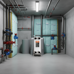 Échangeur de chaleur à plaques brasées Vevor, 80 plaques, cuivre, acier inoxydable 316L, eau-eau, pour chauffage au sol, dégivrage, brassage de bière - Product Image 2