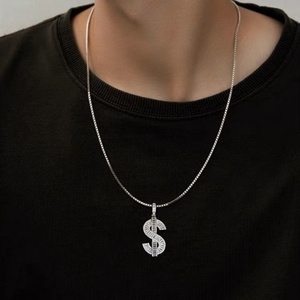 Bijou Hip-Hop pour Rappeur, Design Fait Main, Argent 925, Moissanite VVS, Diamant, Signe Dollar, Serti de Pierres - Product Image 5