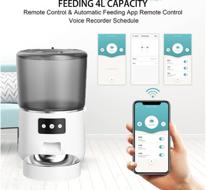Alimentador de mascotas con WiFi para 10 comidas al día con control de aplicación para alimentación remota, alimentador de mascotas desmontable de 4L, Alimentador automático inteligente para gatos - Product Image 4