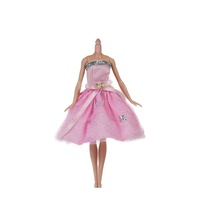 Vente en gros chaude 11 pouces 30CM poupée mode bustier tubulaire robe d'épaule robe de soirée courte multi-style robe accessoires