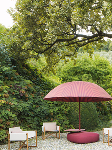 Sombrilla de Jardín Redonda Grande de 24 Varillas con Base Integrada <span class=keywords><strong>para</strong></span> Patio Exterior y Zonas de Descanso - Product Image 4