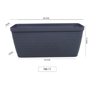 Ventes en gros de jardinières rectangulaires en <span class=keywords><strong>plastique</strong></span> pour plantes et légumes de style moderne et coloré (FW-11-4) - Product Image 2