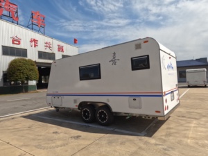 Caravana de Viaje Moderna de Aluminio Ligero con Diseño de Doble Eje, Autocaravana, Remolque de Viaje con Baño - Product Image 4