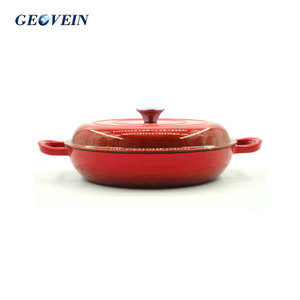 Casserole <span class=keywords><strong>en</strong></span> <span class=keywords><strong>fonte</strong></span> émaillée <span class=keywords><strong>ronde</strong></span> de couleur turquoise foncé, très vendue par Geovein - Product Image 6