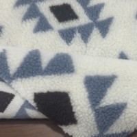 Vêtement en polaire jacquard à motif géométrique, design personnalisé, toucher doux, imprimé, tricoté, pelucheux, 100 % polyester, pour vêtements et jouets