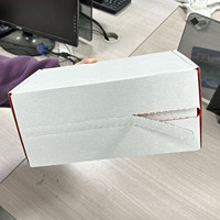 Papier de soie écologique recyclable personnalisé pour cadeaux cosmétiques, papier déchiqueté blanc et orange, carton ondulé avec fermeture éclair et bande de déchirement, gaufrage