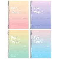 Carnet à spirale A5 en papier cartonné pour l'école, style simple, épaissi, multicolore, cadeau, vente en gros, reliure, 60 feuilles