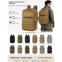 Sac à dos tactique multifonctionnel de grande capacité pour la randonnée en plein air, les voyages, imperméable, résistant à l'usure, pour le camping