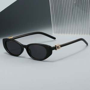 Lunettes de soleil œil de chat de luxe personnalisées avec logo 2025, monture ovale petite taille, protection UV400 pour femme - Product Image 4