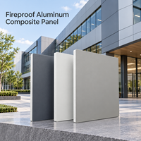 Panneau composite en aluminium ignifuge FEVE, revêtement brillant bleu, 4 mm, 1220x2440 mm, pour façades de magasins