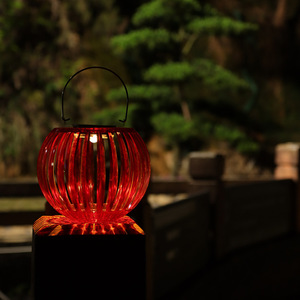 Lámpara Solar de Cristal para Exteriores, Lámpara Colgante de Pared, Decoración de Jardín LED, Sensor de Luz, Encendido/Apagado Automático - Product Image 2