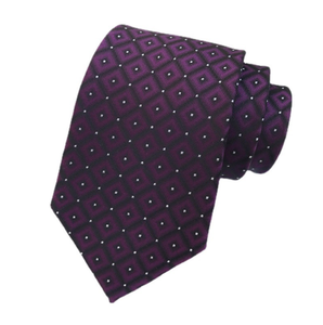 Fashion Novelty Design Men Casual Necktie for Wedding Party Bridegroom Grid Dot <b>Ties</b> - Product Image 2
