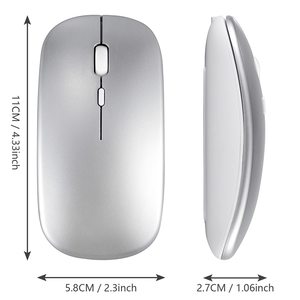 2,4G Bluetooth Dual-Mode Kabellose Maus mit Leisem Klick, Wiederaufladbare Optische Maus für Laptop, PC und Büro - Product Image 4