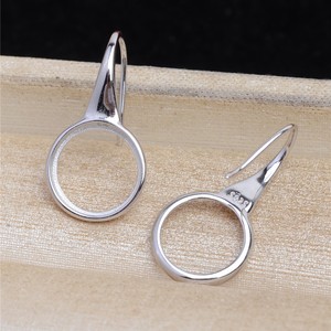 Support d'accessoires en argent S925 Wenchi pour perles, édition coréenne 16259, composants de bijoux pour boucles d'oreilles à aiguille droite 10-12 - Product Image 4