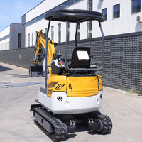 Promotion Mini-excavatrice sur chenilles, moteur Koop, diesel haute efficacité 14 CV, capacité de la benne 0,03 m³