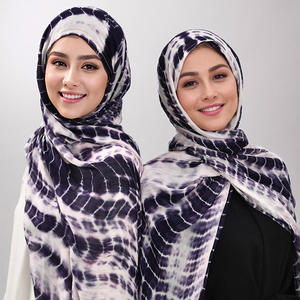 Premium Modal Tie-Dyed Printed Rayon Cotton Hijab <b>Scarf</b> <b>Long</b> Shawl for Women Muslim Tradition <b>Scarf</b> Hot Sale Traditional Shawls - Product Image 1