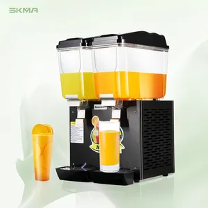 Automatic Double Tanks Fruit Juice Beverage Container Hotel Restaurant Soda Stainless Steel Drink Dispenser Machine