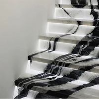 Marchepieds d'escalier en marbre personnalisés bon marché Carreaux de pierre naturelle Marchepieds d'escalier en carreaux noirs ou blancs