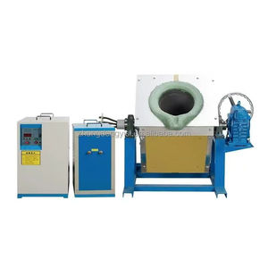Horno de Inducción para Fundir Aluminio, Horno Inclinado de Media Frecuencia de Acero Inoxidable - Product Image 1